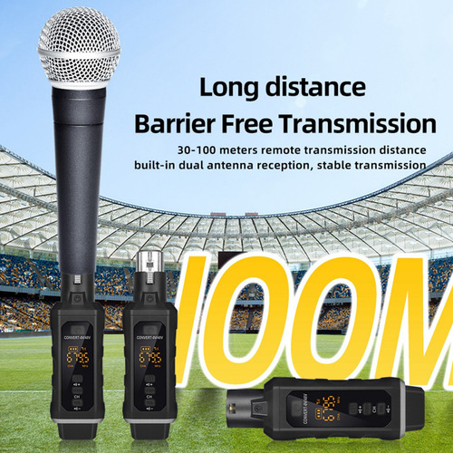 Sistema Adaptador Xlr Transmisor De Micrófono Inalámbrico R