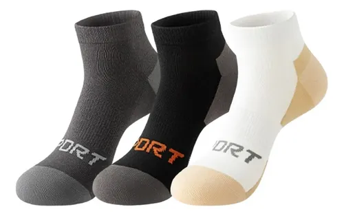 MLB 7449205406 3 Pares Meias Masculinas Algodo Cano Medio JM