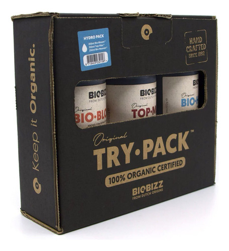 Biobizz Trypack Orgánico Fertilizantes Cultivo Hydro 250ml