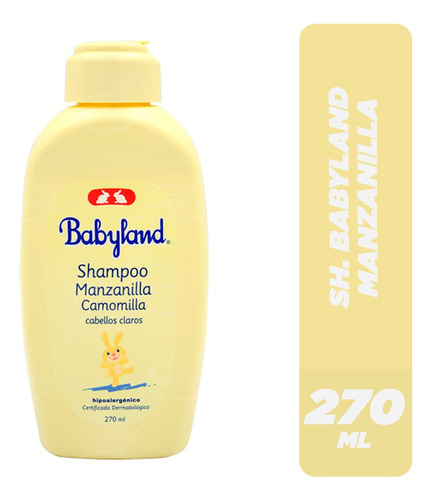  Shampoo Babyland Manzanilla 270ml Para Bebes