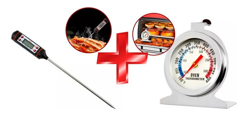 Termometro Digital Cocina Pinche + Termometro Horno Reposter