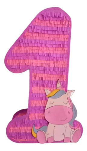 Piñata Números Con Unicornio