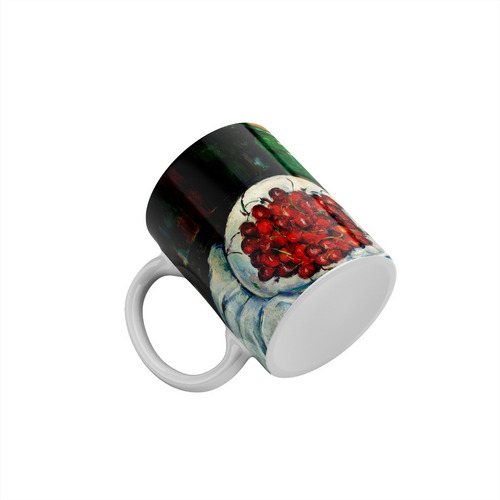 Taza Bodegón Con Cerezas Y Melocotones - Paul Cézanne