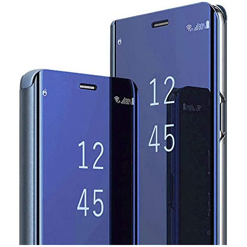 Estuche Para Samsung Galaxy S23 Ultra 5g, Tapa Espejo Azul