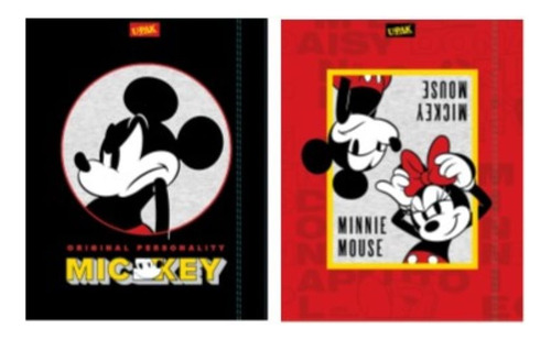 Carpeta T/carta Disney Y Amigos Color Negro Y Rojo