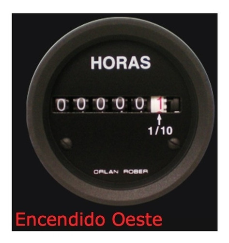 Horimetro Cuenta Horas Electrónico Orlan Rober 52 Mm Negro