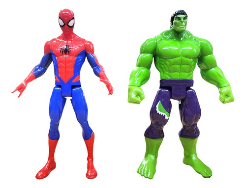 Figura X 2 Spiderman Y Hulk 23 Cm ELG 54507