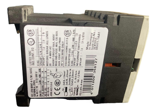 Mini Contactor 3rt1015-1ak62, Siemens Bobina 120vac