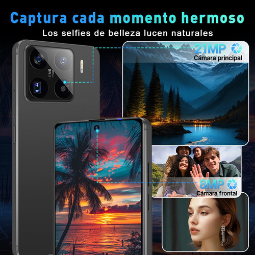 Teléfono Celular Negro Y10 Dual Sim 256 Gb + 12 Gb Ram 6.8 Pulgadas Android 14 Full Hd 4g Carga Rápida 6500 Mah With Facial And Huella Con Gps Bluetoo