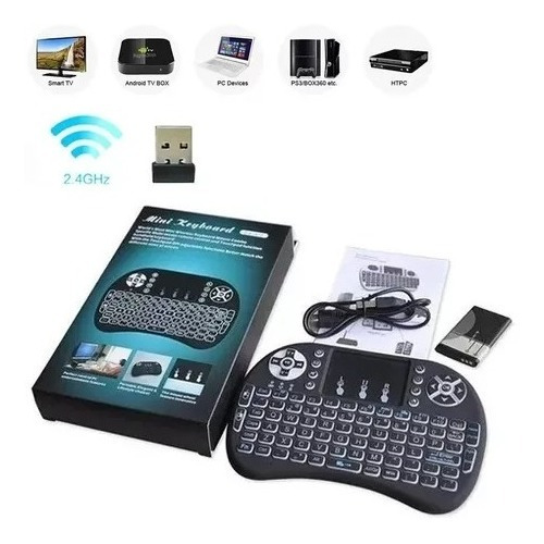 Control Smart Tv Air Mouse Teclado Recargable Usb Tactil