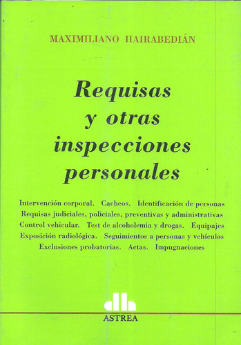 Requisas Y Otras Inspecciones Personales - Hairabedían - Dyf