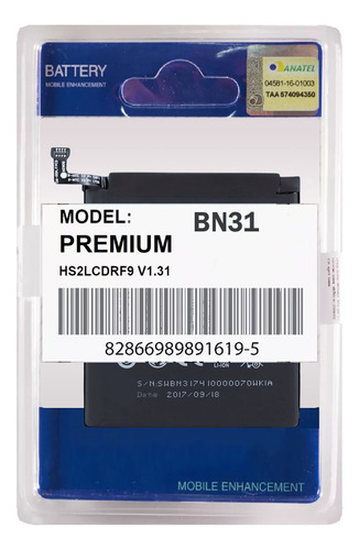 Kit Flex Battria Compatível Mi A1/ Mi 5x/ Note 5a/ Mi S2 Bn3