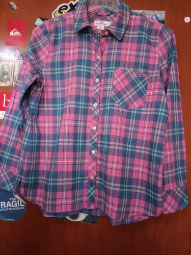 Camisa Vineyard Vines 10 Dama Cuadros Algodón 