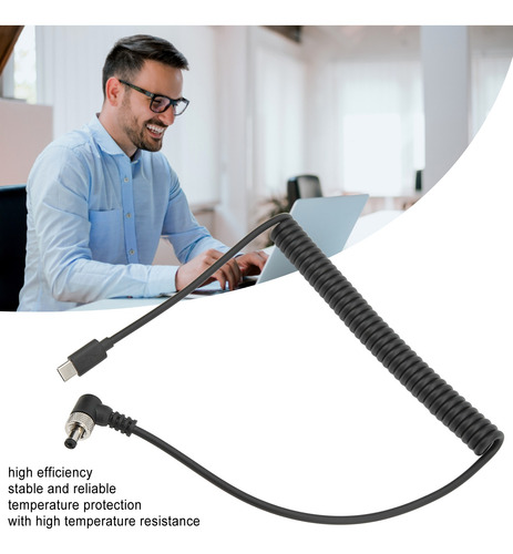 Cabo De Alimentação De 12v Tipo C Para Dc 5,5x2,5 Mm Pd Supp