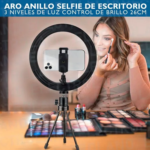 Aro Anillo Selfie Luz Led 26cm Tr pode Ring Light Celular