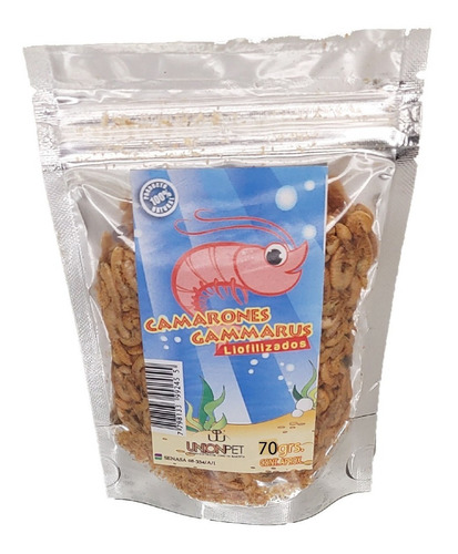 Camarones Gammarus Secos Tortugas Aves Peces Reptiles 70 Grs