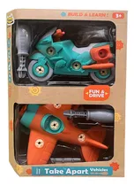 Comprar Vehículos Para Armar Avión Moto Armables Herramientas Color Agua