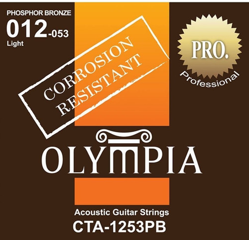 Encordoamento Olympia 012 Violão Aço Phosphor Bronze