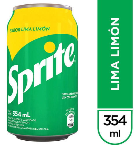 Sprite Lima Limon Lata Gaseosa Original - Pack X6 Unidades