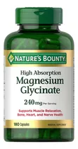 Comprar Glicinato de magnesio 240 mg 180 cápsulas Nature Bounty Sabor sin sabor