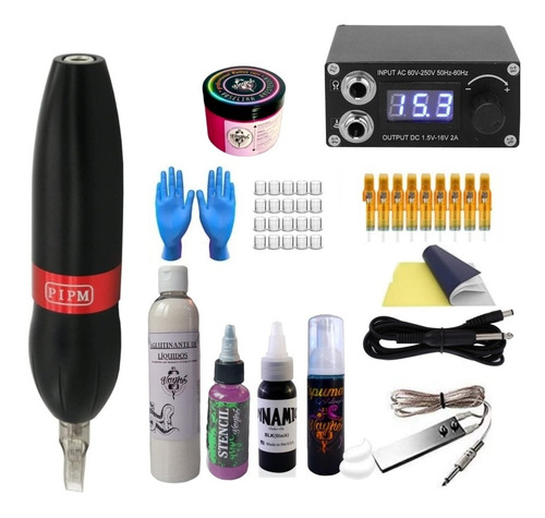 Kit Profesional Maquina Pen Nayre Tattoo 