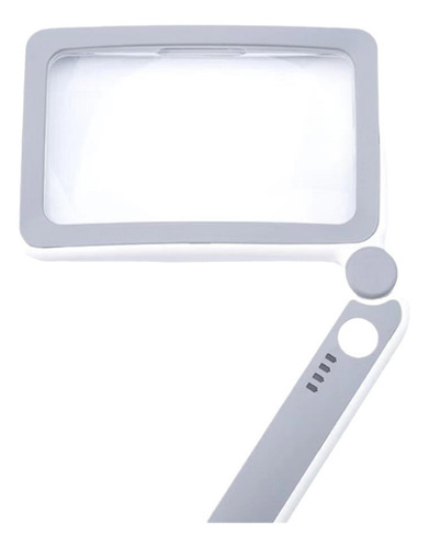 Lupa Grande Con Luces Led, Lámpara De Lectura De Mano, 4x