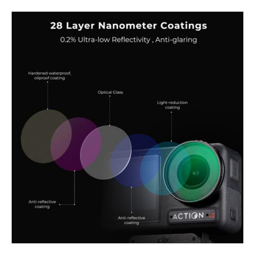 Filtro Cpl Para Dji Osmo Action 4 K&f Concept