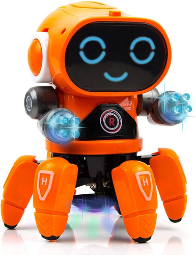 Boneco Robô Divertido Musical Com Luzes Bot Robot Pioneer