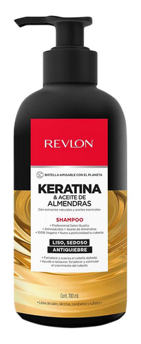  Shampoo Keratina & Aceite Almendras Revlon Antiquiebre 700ml