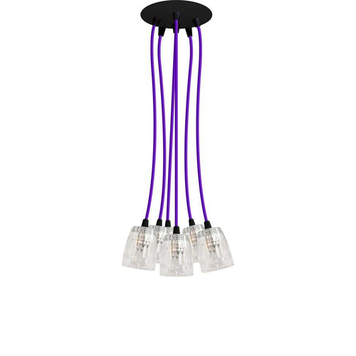 Pendente Bar Barrel Multi Roxo Halopin Led 6x3w Cromalux