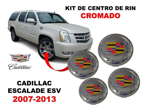 Kit 4 Centros De Rin Cadillac Escalade Esv 2007-2013 83 Mm