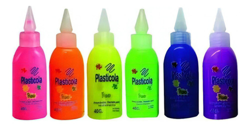 Adhesivo Fluo Plasticola 40gr Surt X6