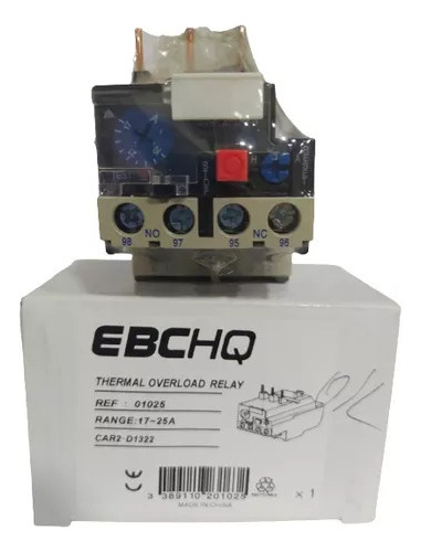 Relé Termico De 17-25amp Marca Ebchq Para Contactores 