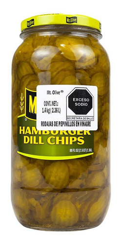 Pepinillos Mt Olive Hambuguer Dill Chips 1.4kg