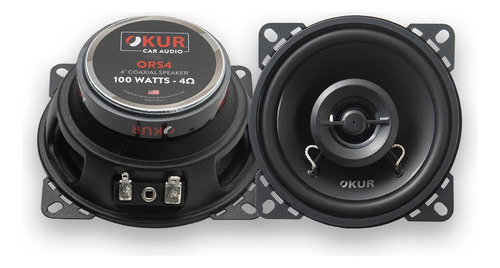 Par De Bocinas Para Automóvil OKUR ORS4 ORS Series 4 Pulgadas 100 Watts Máximo 50 Watts RMS 4 Ohms 2 Vías Color Negro By DB Drive