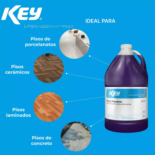 Limpiador Líquido Para Piso Concentrado Key 4lt