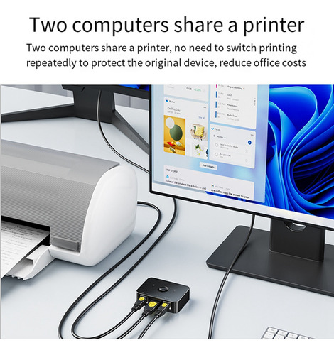 Dispositivo De Compartición De Impresoras Usb 2 Y Selector D