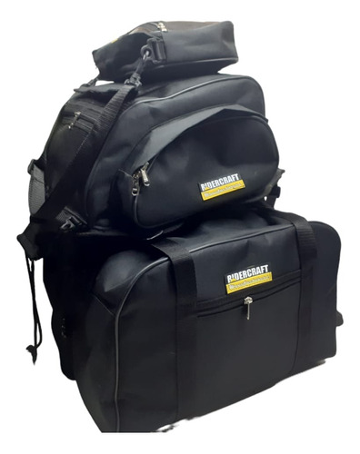 Combo Alforjas Laterales Ridercraft Xtra Grandes +bolso Tque