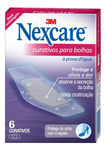 Curativo Nexcare Para Bolhas A Prova D'agua Com 6 Unidades