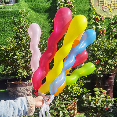 Dp 100 Unidades De Globos De Látex Espiral Larga Con