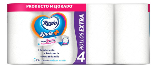 Papel Higiénico Rinde Más 12 Rollos Más 4 Rollos Gratis