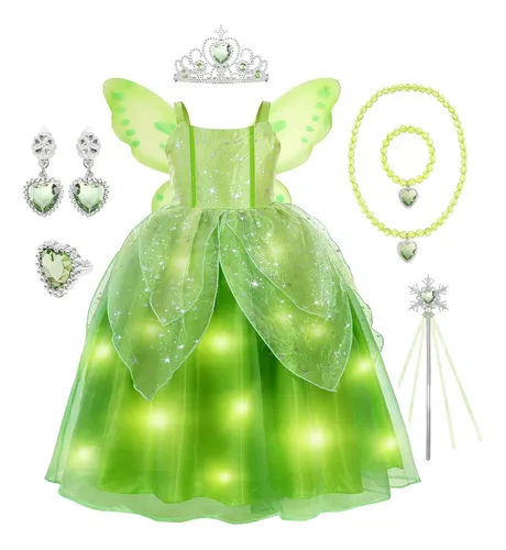 comprar Soyoekbt Disfraz De Hada Verde Para Niñas Vestido De Hada Le