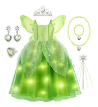 Comprar Soyoekbt Disfraz De Hada Verde Para Niñas Vestido De Hada Le