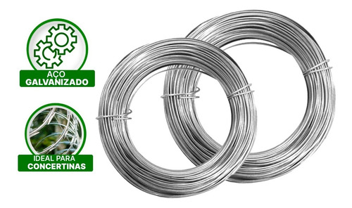 Arame Galvanizado Para Cerca Nº14 Com 10 Metros Fio 2,10mm