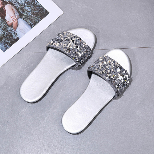 Zapatos De Playa Planos Con Punta Abierta Para Interiores Pa
