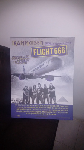 Cuadro Iron Maiden Flight 666 Original Bastidor 55cms X 40cm