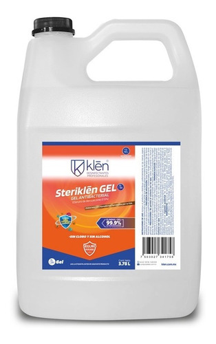 Imagen 1 de 9 de Gel Antibacterial Galon Mayoreo 3.8 Litros Sin Alcohol, Bote