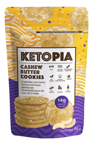 Ketopia Galletas Keto Cashew Butter Cookies