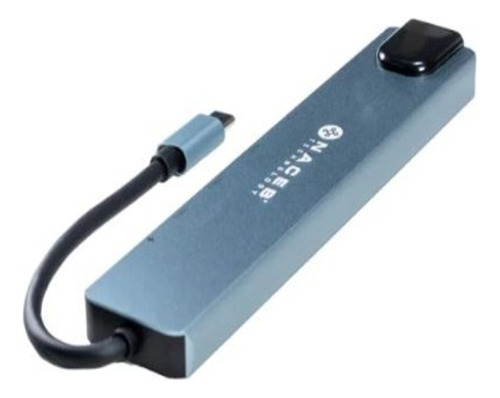 Hub Usb Naceb Na-0128 Usb C - Hdmi Rj-45 Usb A 3.1 Usb C