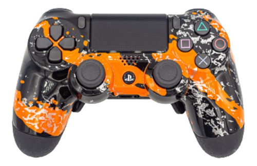 Controle Stelf Ps4 Com Grip Abstract Orange